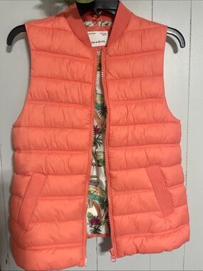 Coral Quilted Puffer Vest